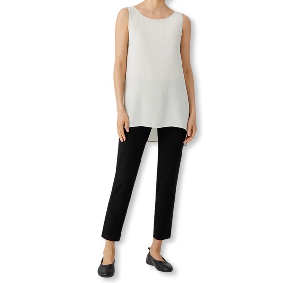 Eileen Fisher Black Crepe Pants, Pull-on, EUC Sz S - Picture 3 of 10